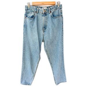 Zara Medium Wash 100% Cotton Straight Leg Jeans Size 8